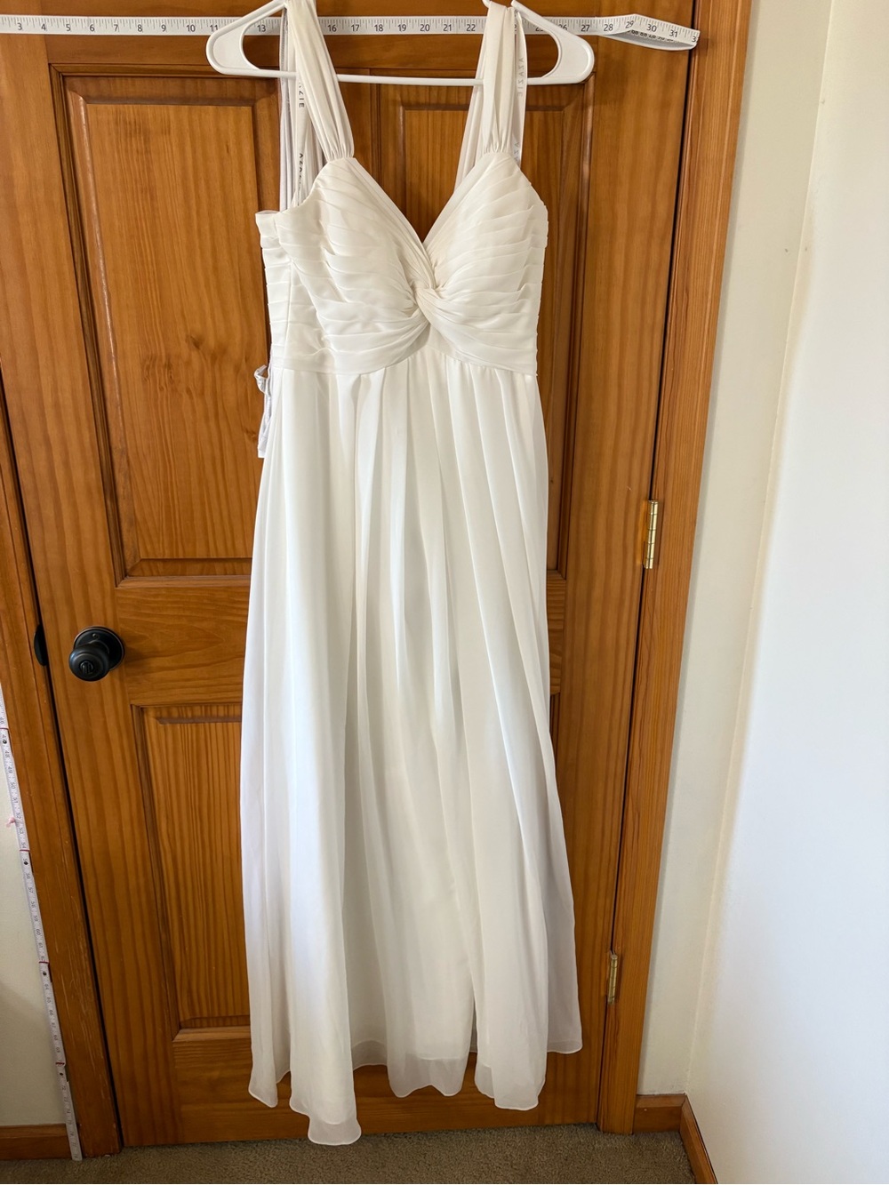 Azazie Elegant White Chiffon Empire-Waist gown